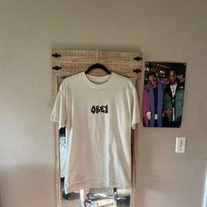 Obey cream tee